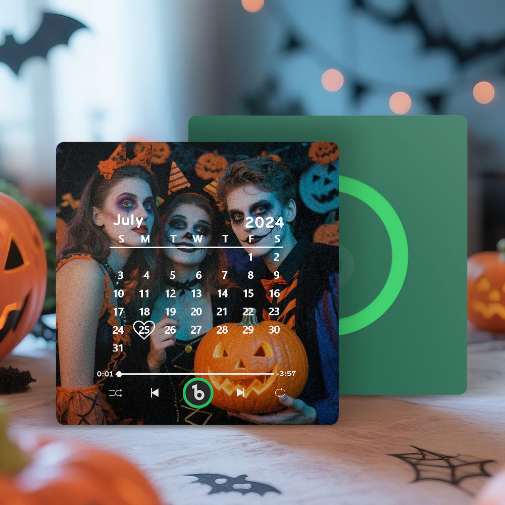 Custom Music Fridge Magnet Personalized Song Fridge Magnet That Can Play Music Halloween Magnet Supports Bluetooth Connectivity Calendar Halloween Gifts for Couple - MyCustomBrickFigures