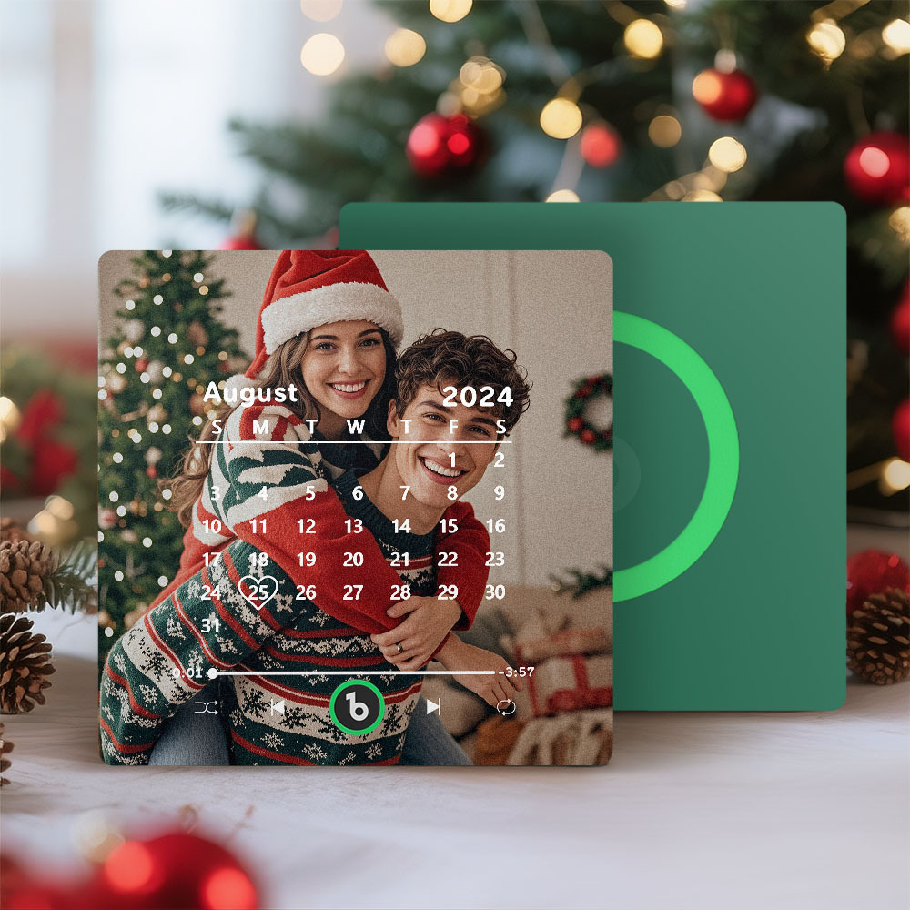 Custom Music Fridge Magnet Personalized Song Fridge Magnet That Can Play Music Halloween Magnet Supports Bluetooth Connectivity Calendar Christmas Gifts for Couple - MyCustomBrickFigures