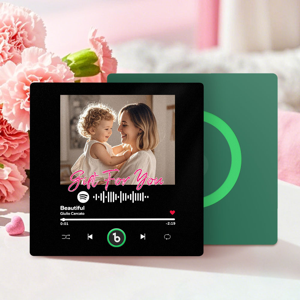 Personalised Musical Fridge Magnet with Scannable Music Code Mother's Day Gifts