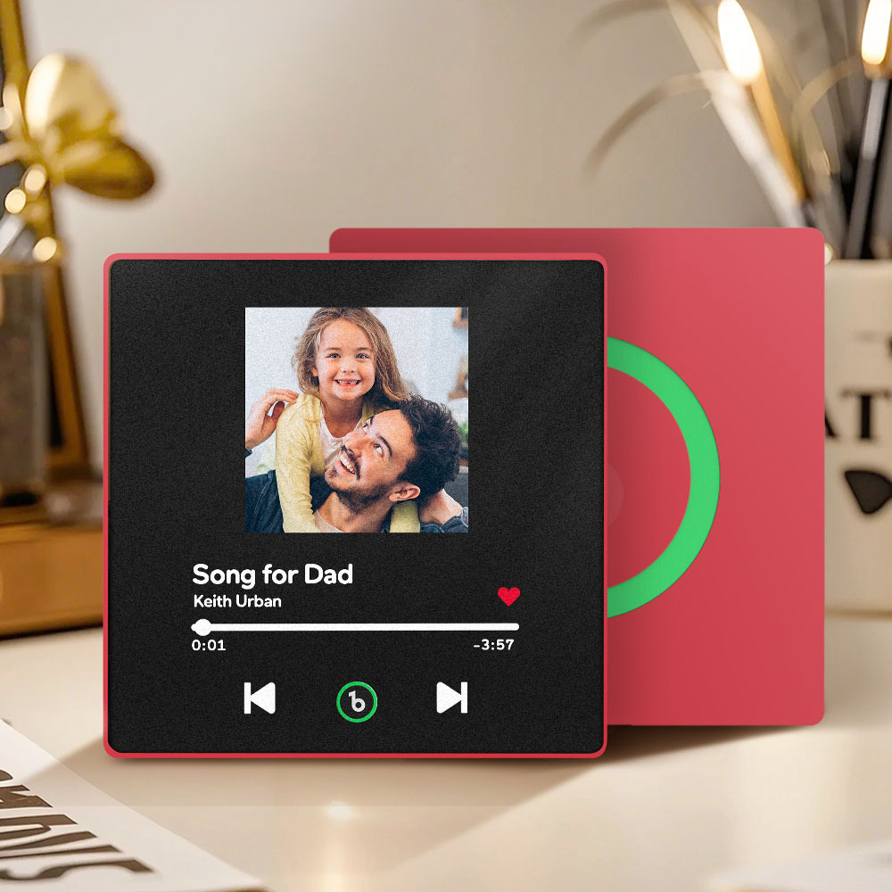Custom Music & Photo Fridge Magnet Supports Bluetooth Connectivity Father's Day Gifts with Photo
