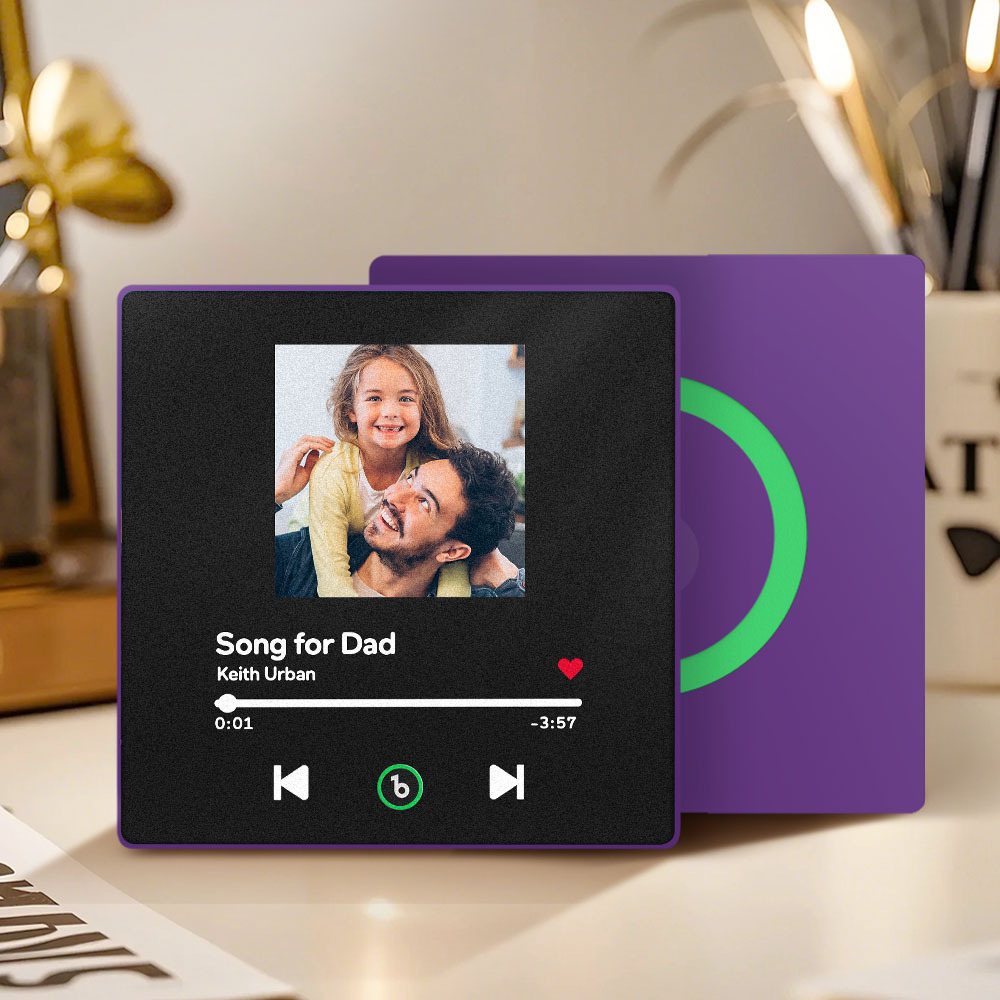 Custom Music & Photo Fridge Magnet Supports Bluetooth Connectivity Father's Day Gifts with Photo