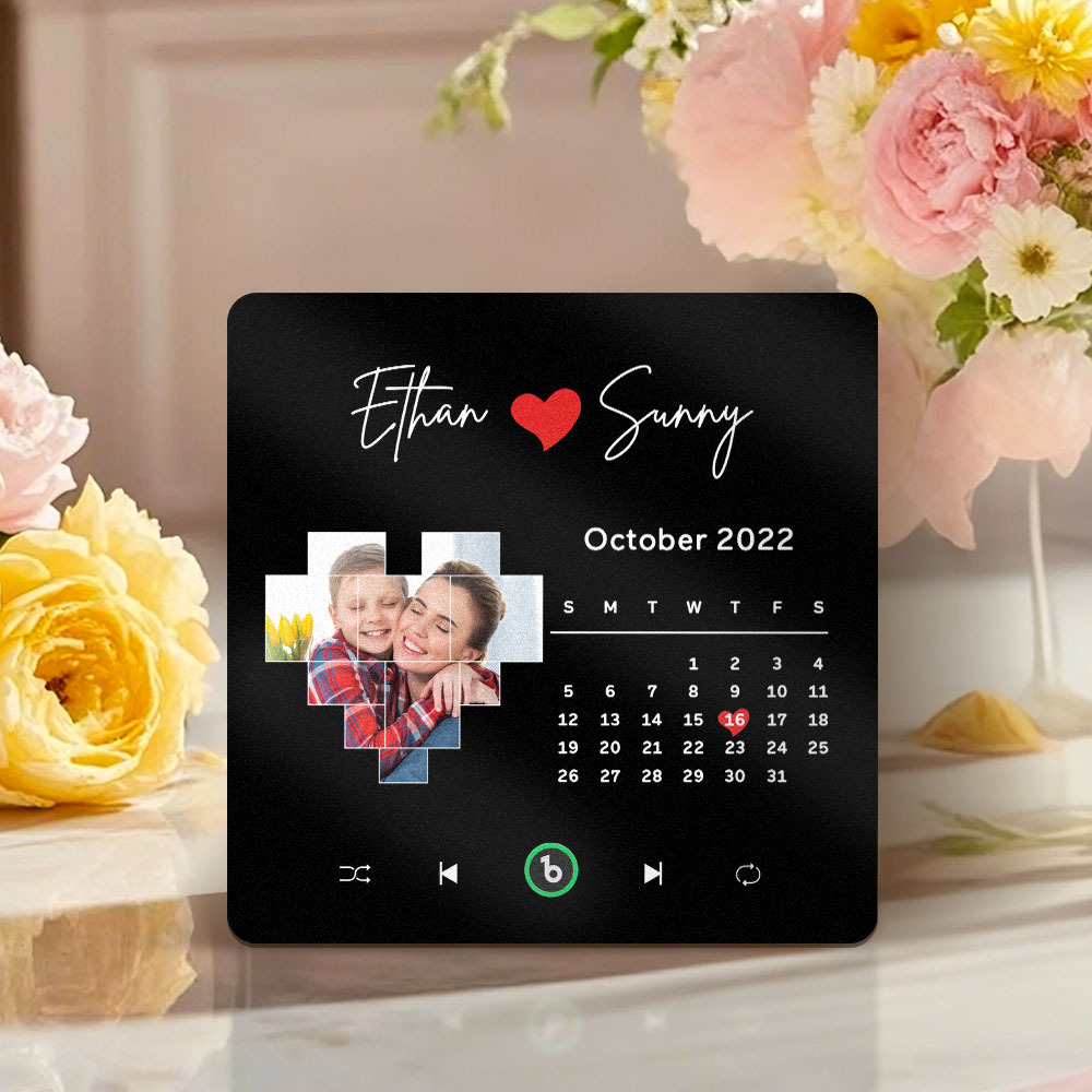 Custom Musical Fridge Magnets with Date Mother's Day Gifts Anniversary Gifts for Mum