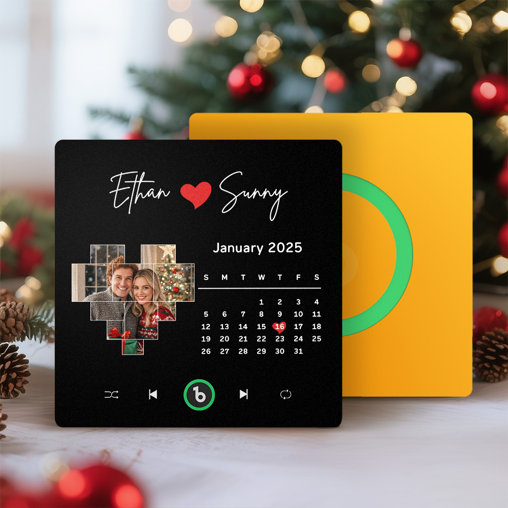 Custom Musical Fridge Magnets with Date Christmas Gifts for Lover - MyCustomBrickFigures