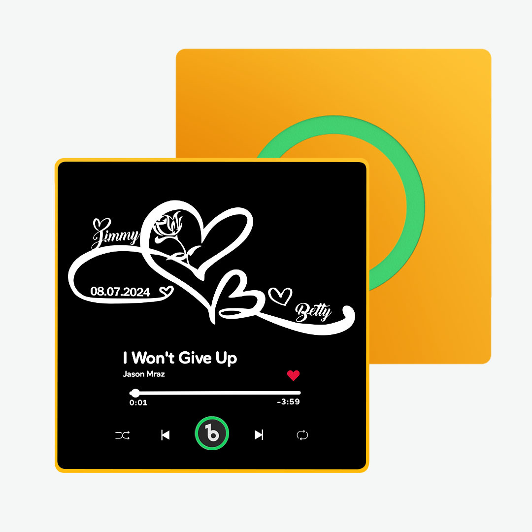 Custom Music Fridge Magnet with Text Unlimited Love Symbols Personalized Fridge Magnet Gift for Couple