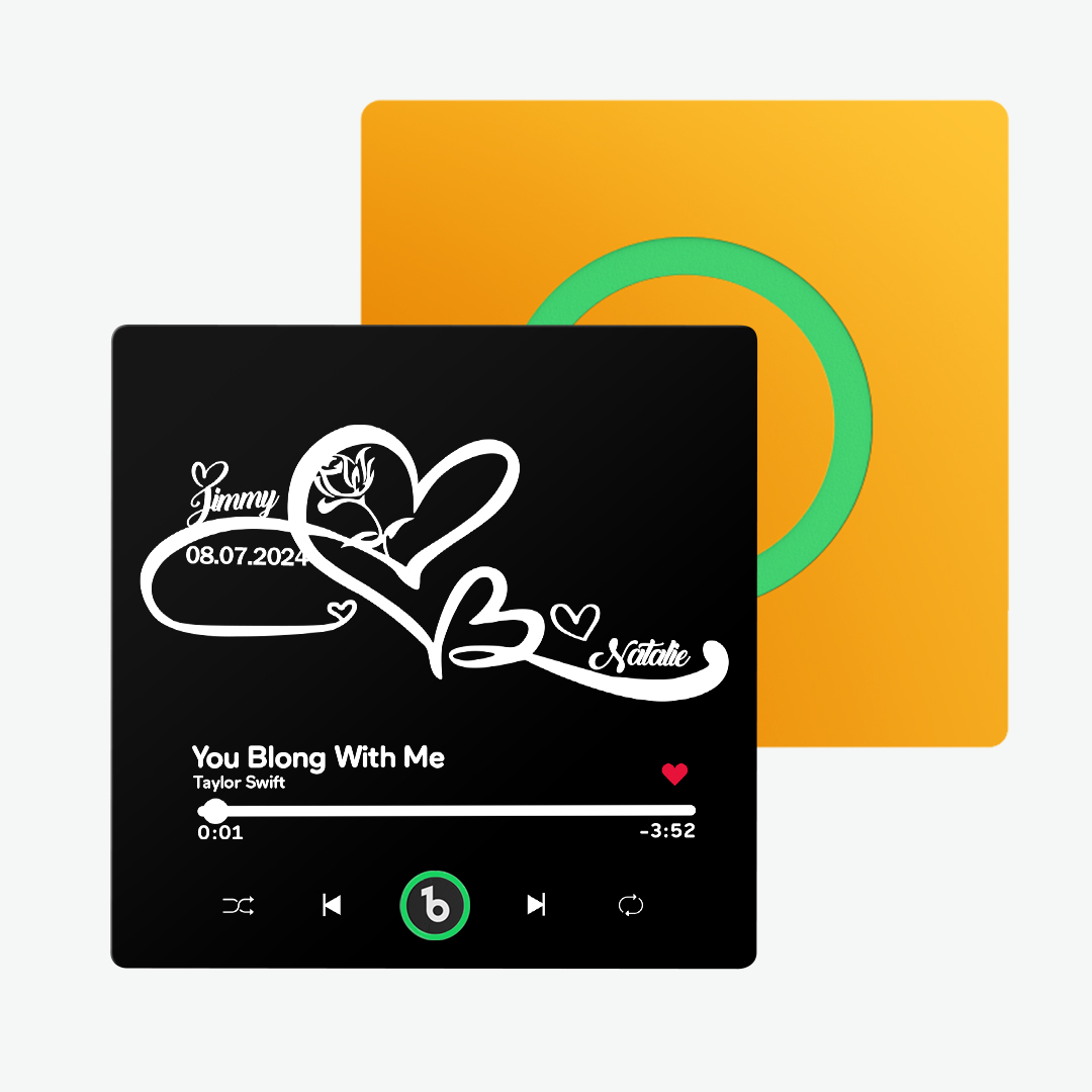 Custom Music Fridge Magnet with Text Unlimited Love Symbols Personalized Fridge Magnet Gift for Couple