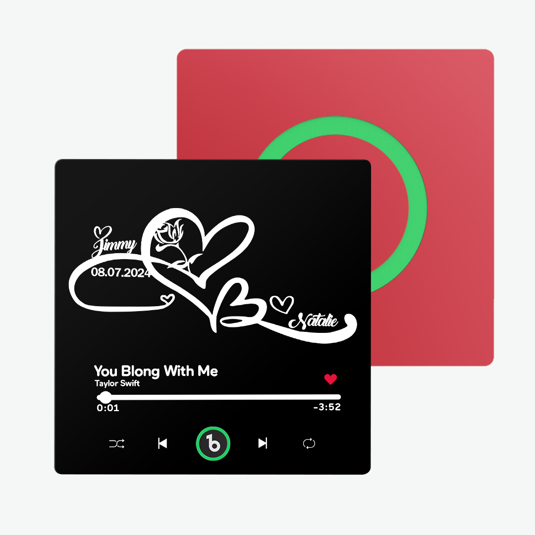 Custom Music Fridge Magnet with Text Unlimited Love Symbols Personalized Fridge Magnet Gift for Couple