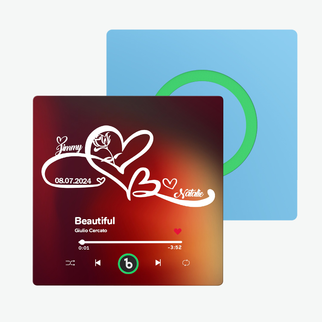 Custom Music Fridge Magnet with Text Unlimited Love Symbols Fridge Magnet Gift for Couple