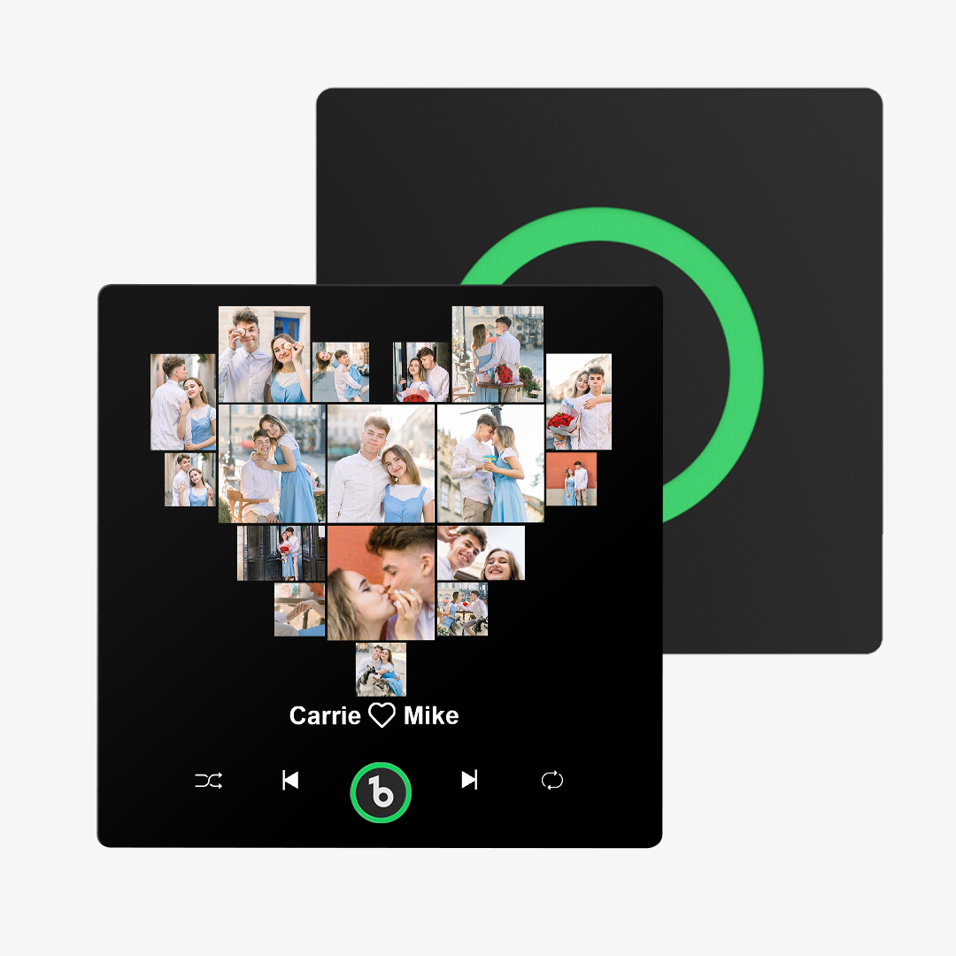 Custom Music And Photo Fridge Magnet FridgeBeats Pro Supports Bluetooth Connectivity Heart Fridge Magnet for Valentine's Day