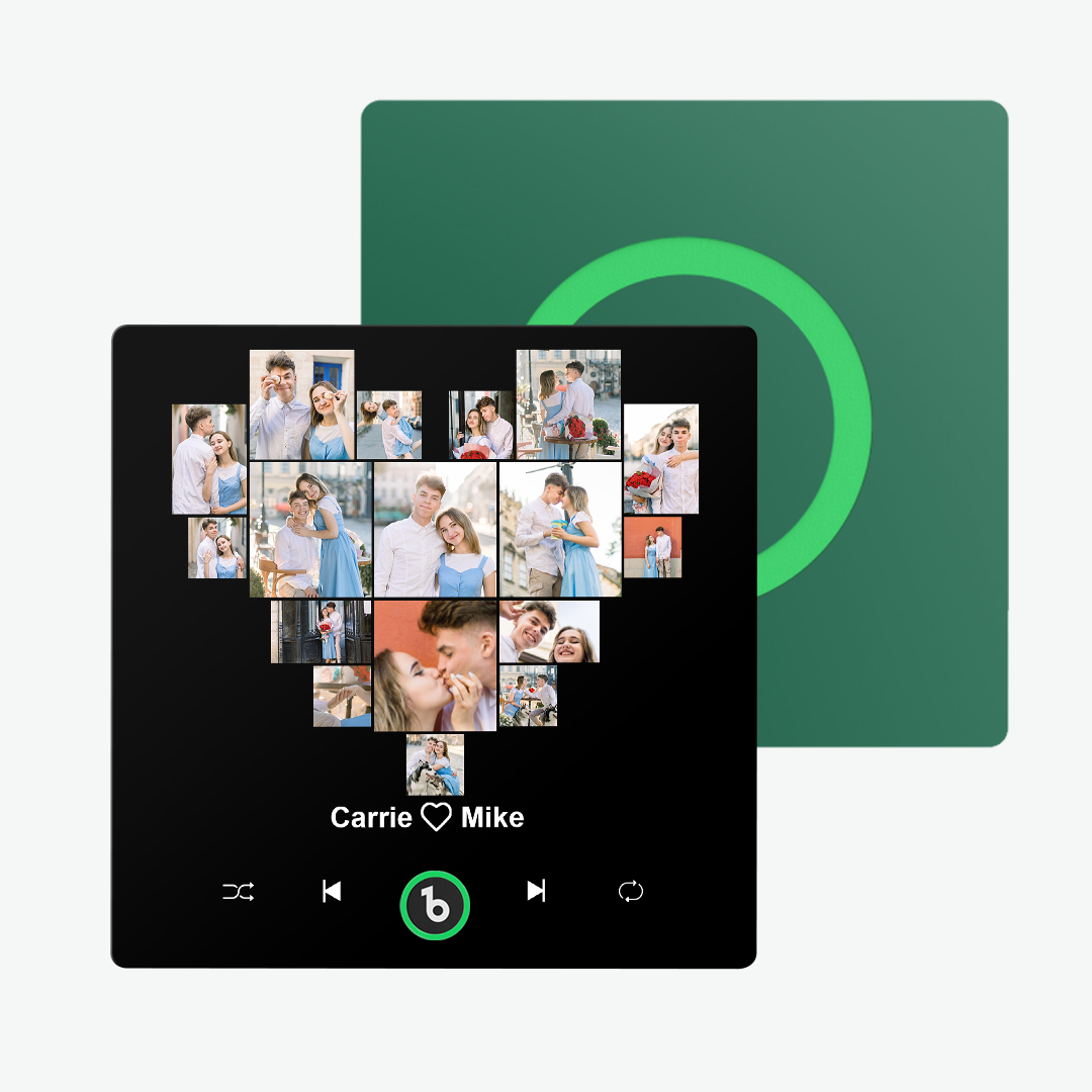 Custom Music And Photo Fridge Magnet FridgeBeats Pro Supports Bluetooth Connectivity Heart Fridge Magnet for Valentine's Day