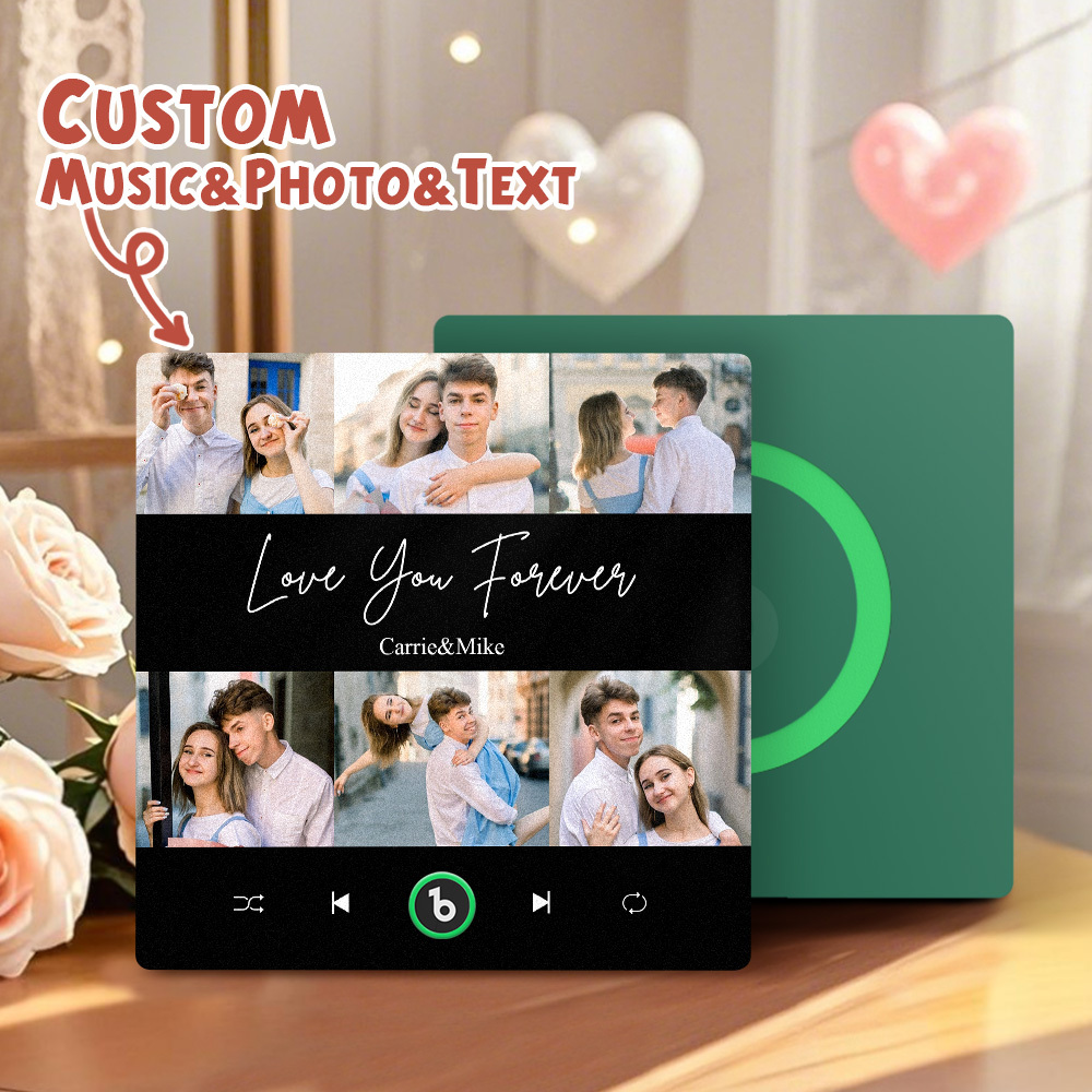 Custom Music Fridge Magnet 6 Photo Colorful Frame Album Fridge Magnet Valentine's Day Gift