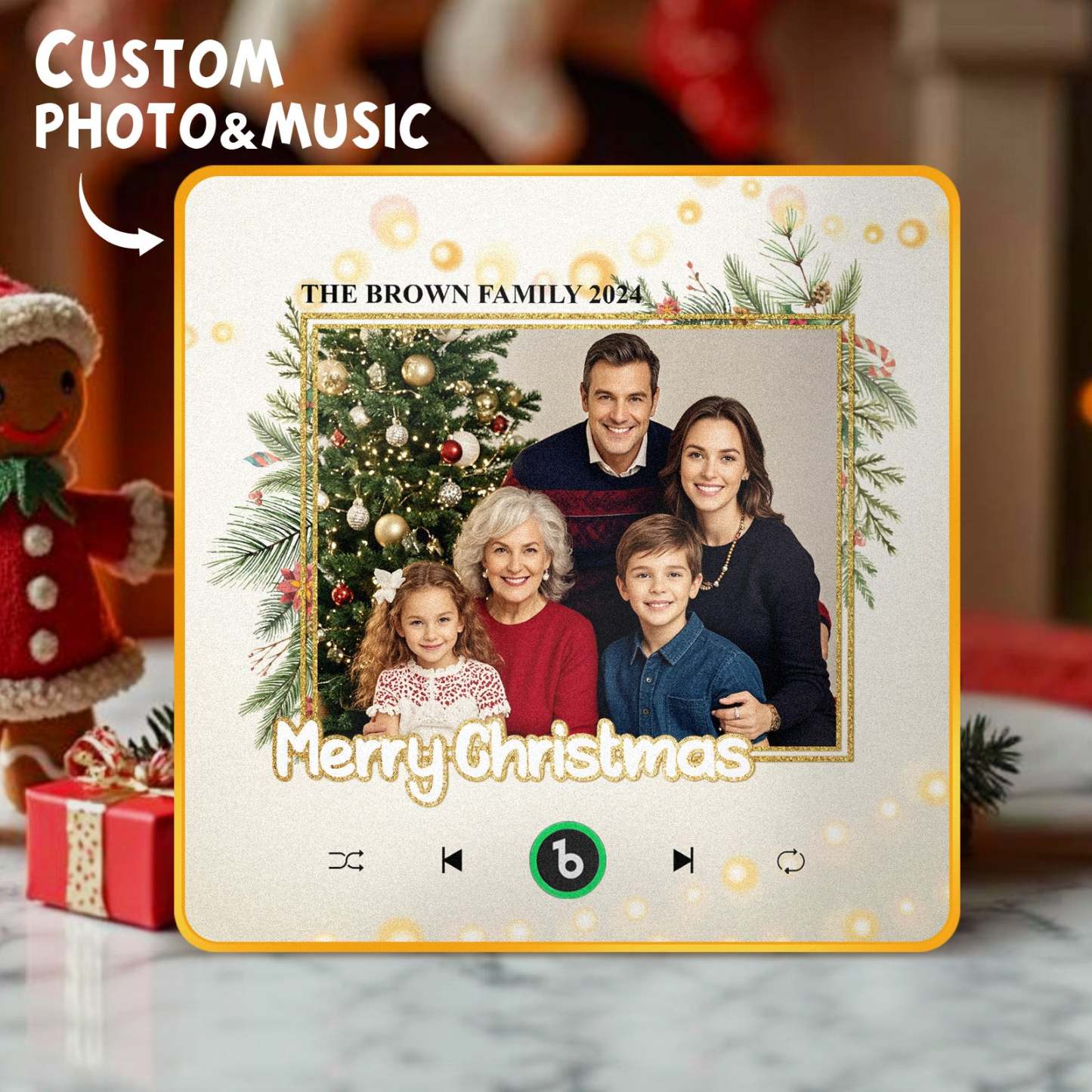 Custom Music Fridge Magnet Upgraded Fridge Magnets with Photo Christmas Gifts Family Gifts - Fridgebeats