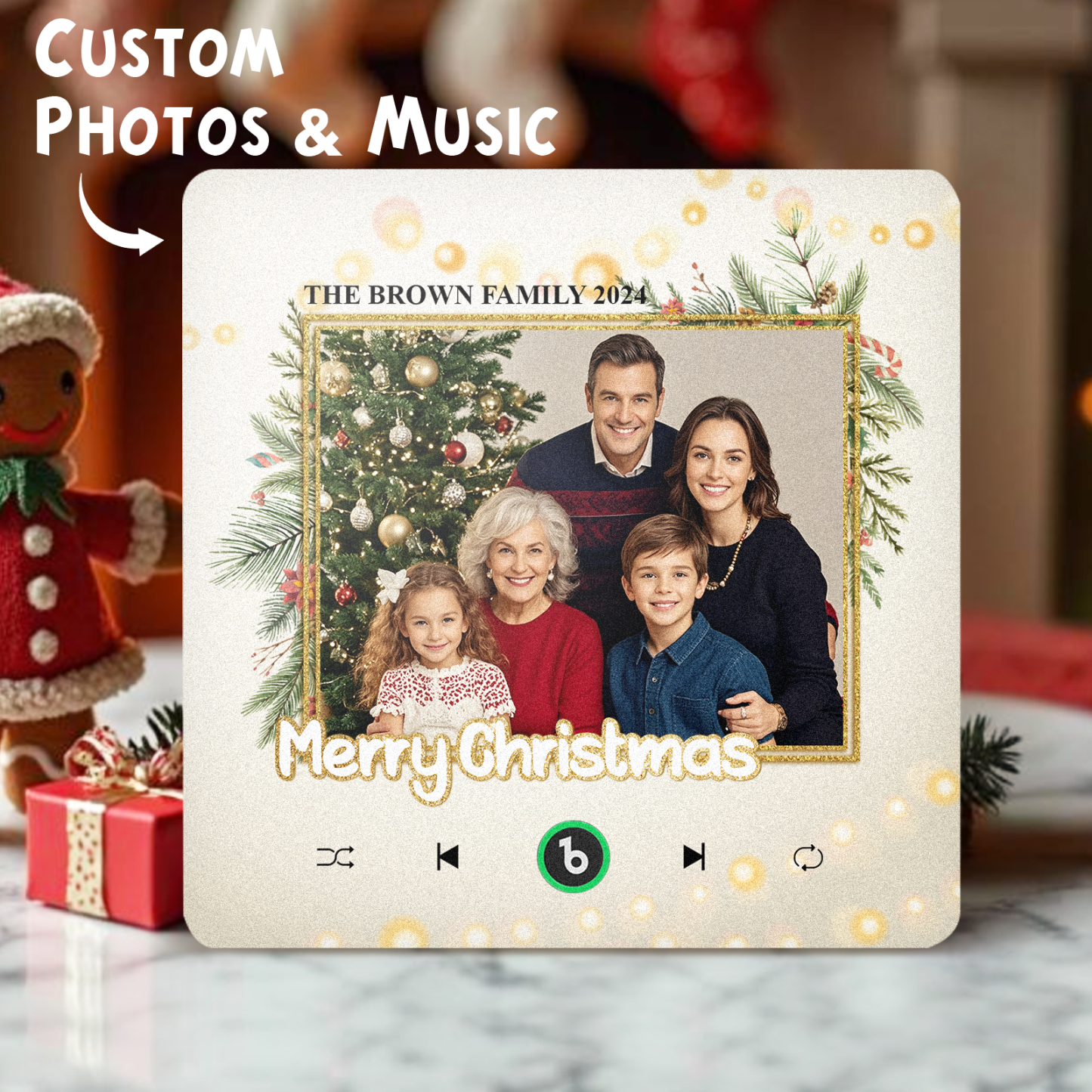 Custom Music Fridge Magnet Upgraded Fridge Magnets with Photo Christmas Gifts Family Gifts - Fridgebeats