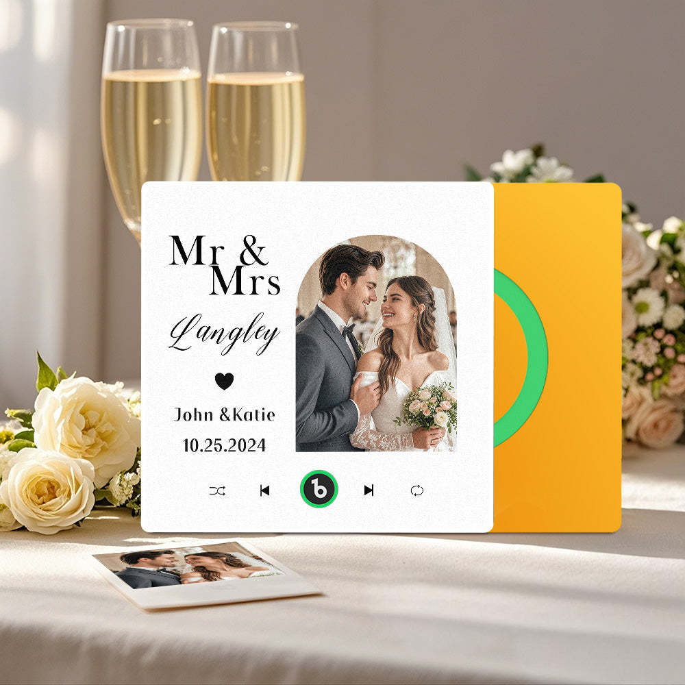 Custom Music And Photo Fridge Magnet Music Fridge Magnet for Wedding Gifts - Fridgebeats