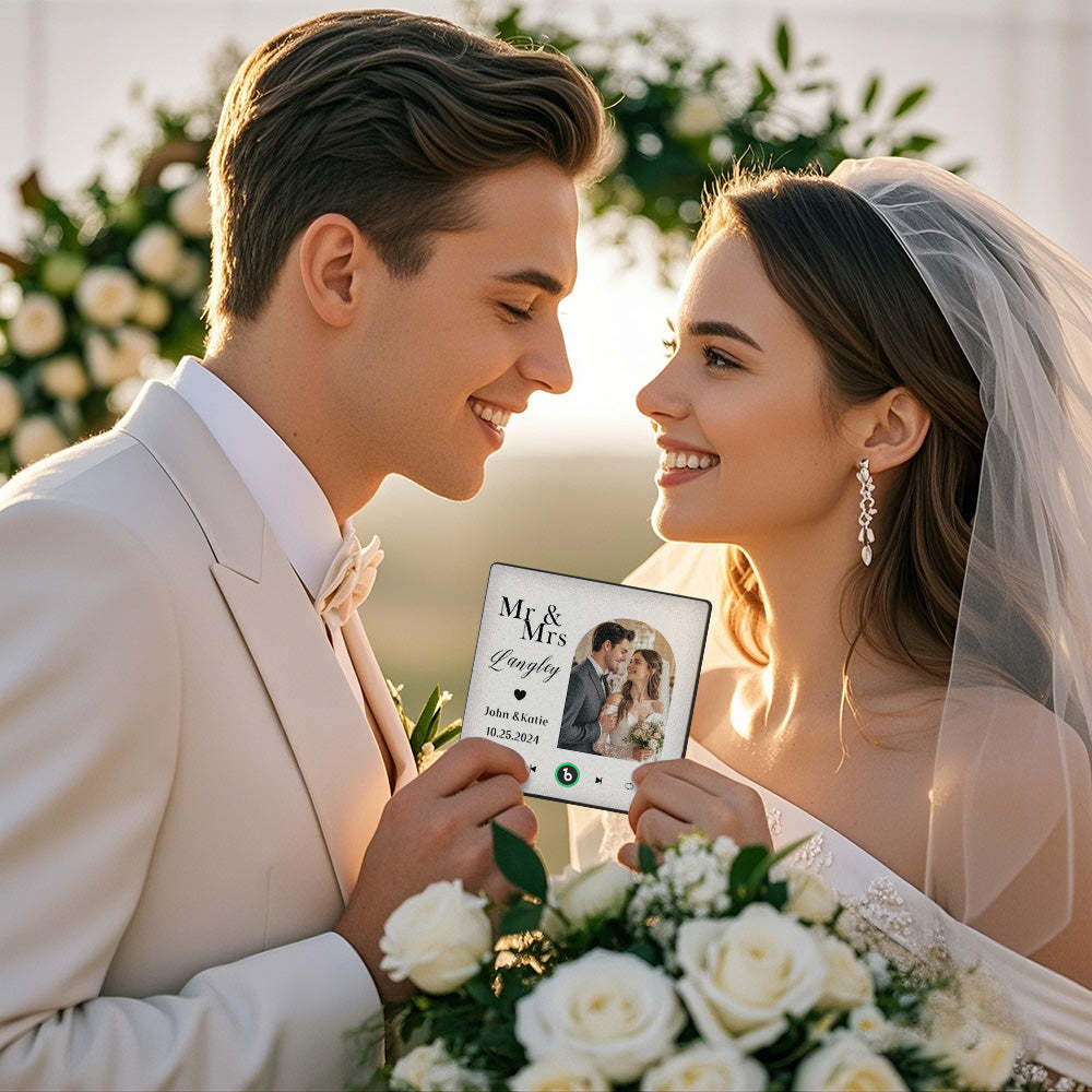 Custom Music And Photo Fridge Magnet Music Fridge Magnet for Wedding Gifts - Fridgebeats