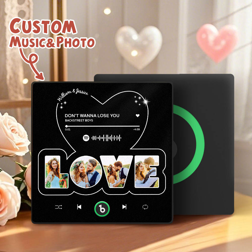 Custom Photo & Music Fridge Magnets Personalized Love Fridge Magnets Perfect Valentine’s Gift