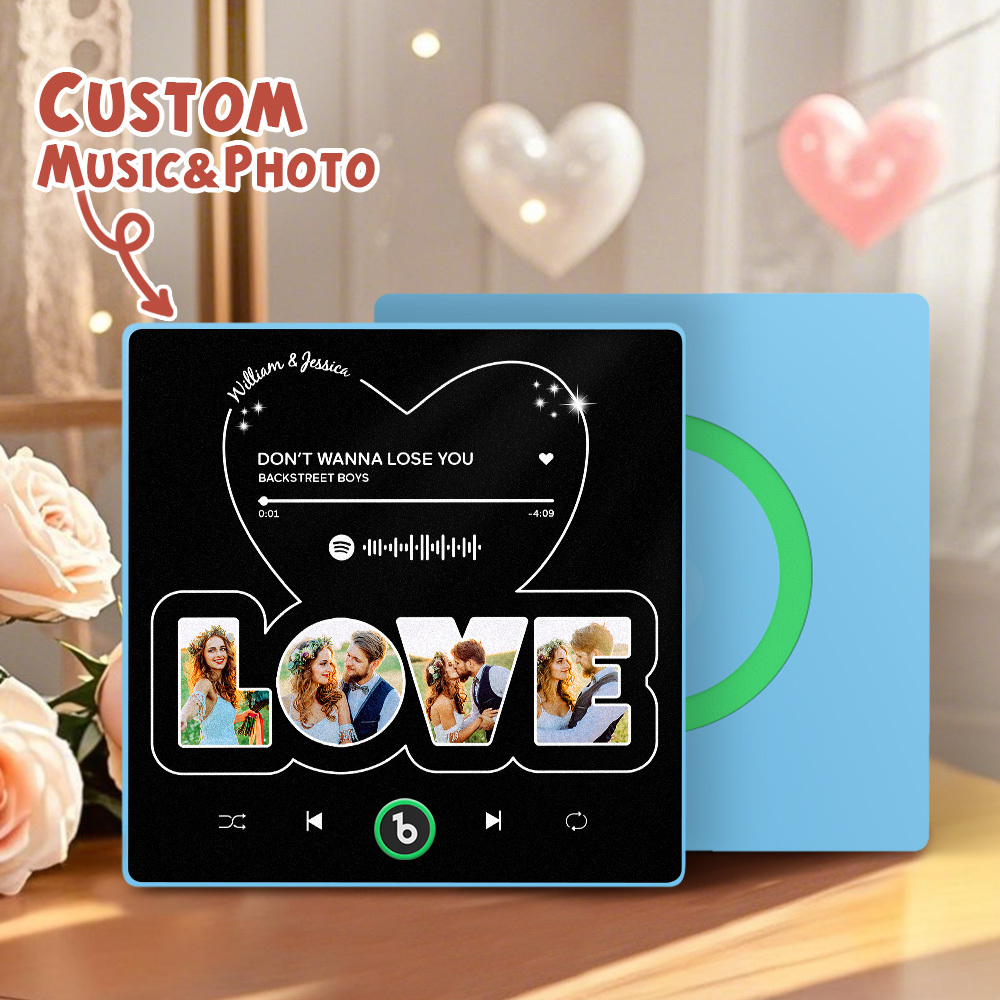 Custom Photo & Music Fridge Magnets Personalized Love Fridge Magnets Perfect Valentine’s Gift