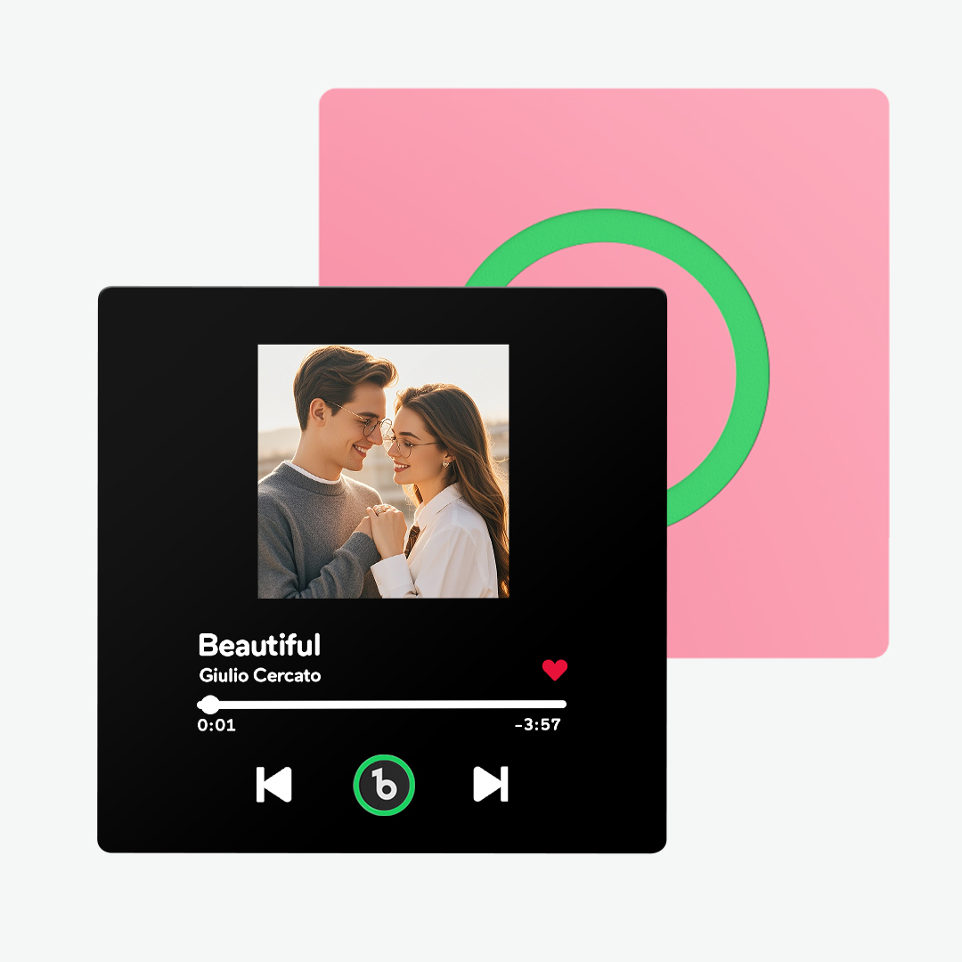 Custom Music & Photo Fridge Magnet Supports Bluetooth Connectivity