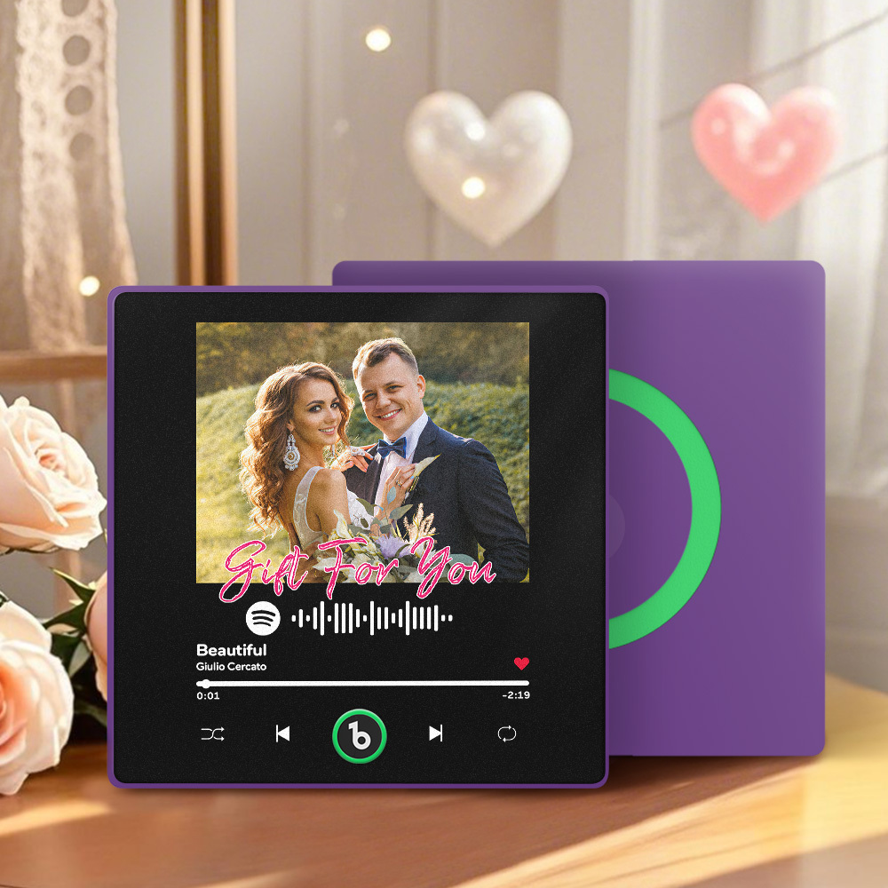 Custom Spotify Music & Photo Fridge Magnet Supports Bluetooth Connectivity