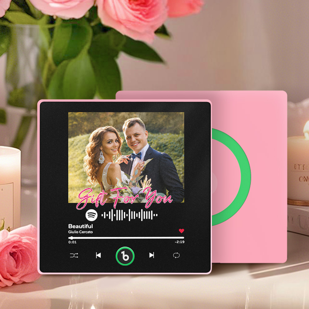 Custom Spotify Music & Photo Fridge Magnet Supports Bluetooth Connectivity
