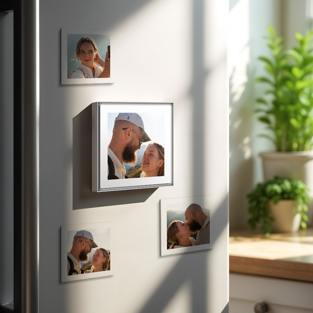 Custom Music & Photo Fridge Magnet Can Customize 1-6 Frame Art and Songs