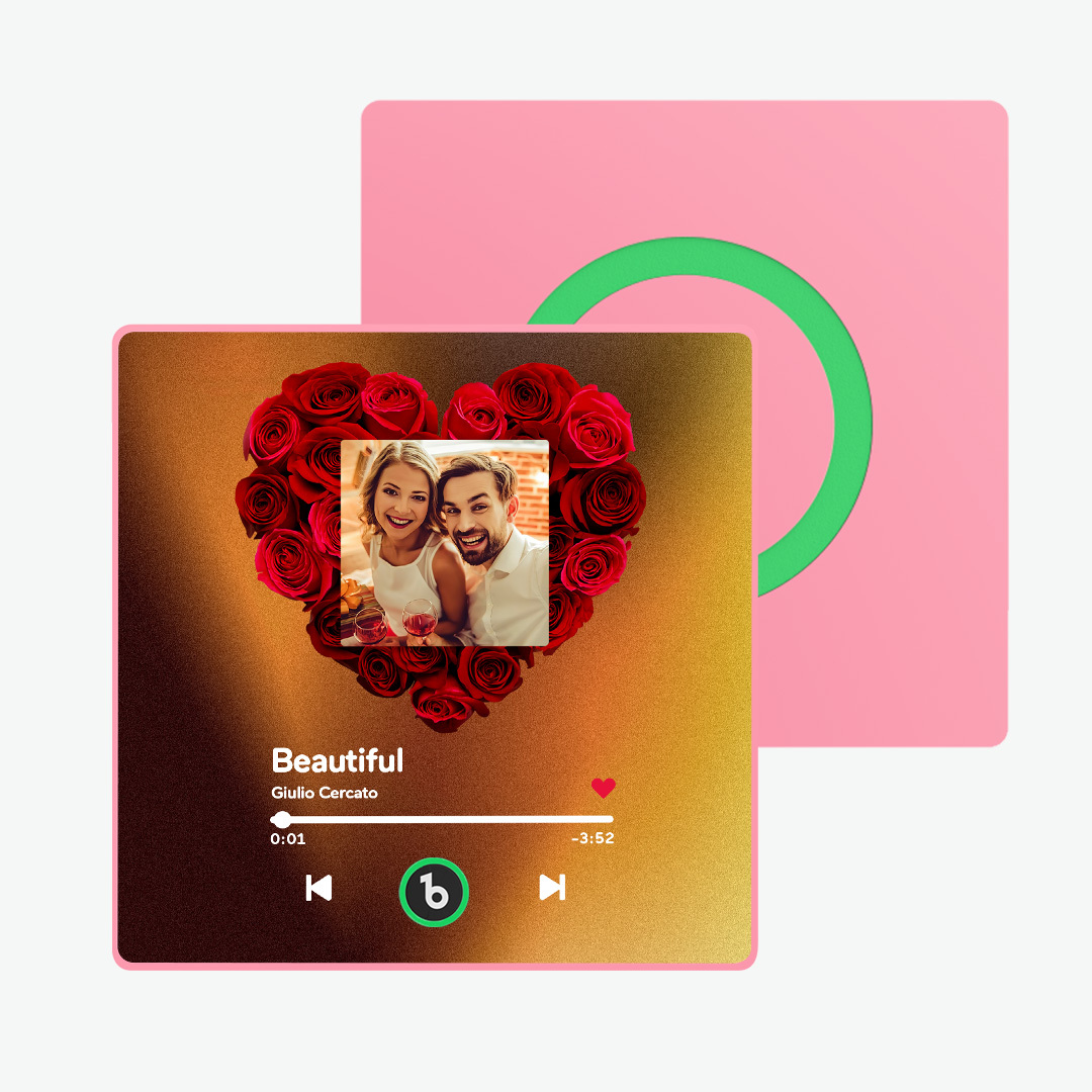Custom Music & Photo Fridge Magnet Supports Bluetooth Connectivity