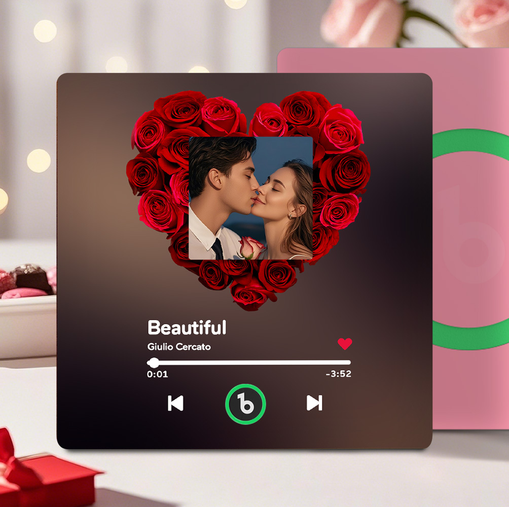 Custom Music & Photo Fridge Magnet Supports Bluetooth Connectivity