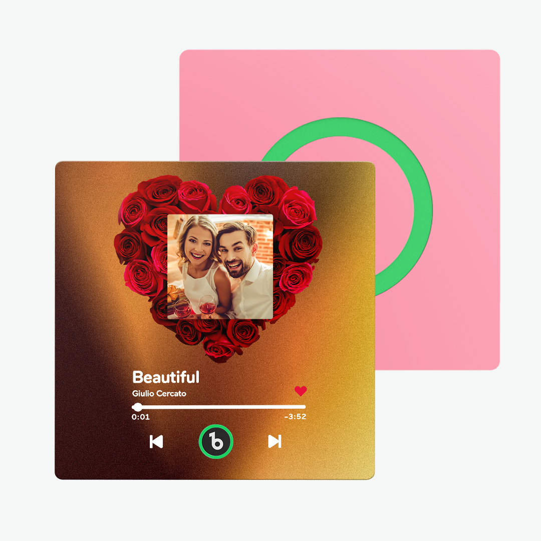 Custom Music & Photo Fridge Magnet Supports Bluetooth Connectivity