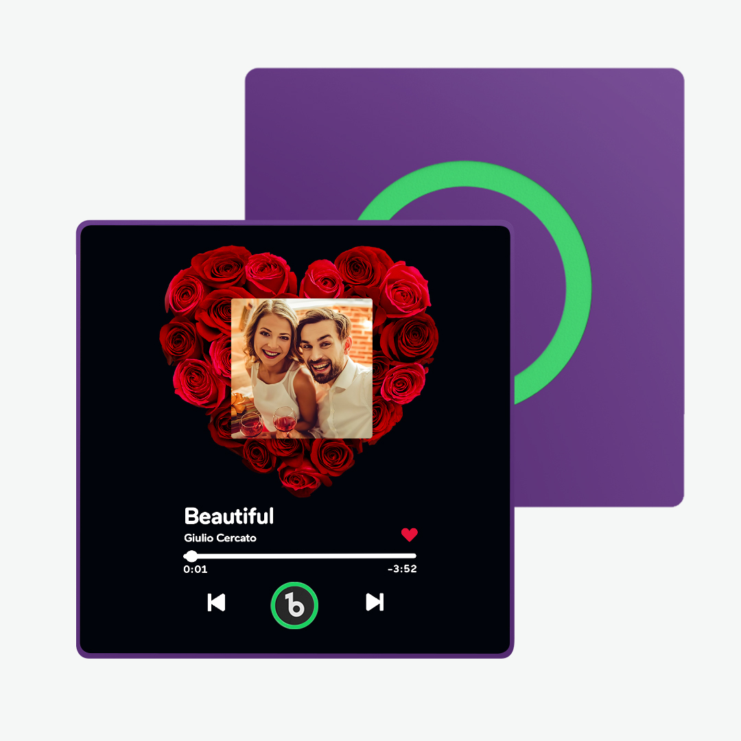 Custom Music & Photo Fridge Magnet Supports Bluetooth Connectivity
