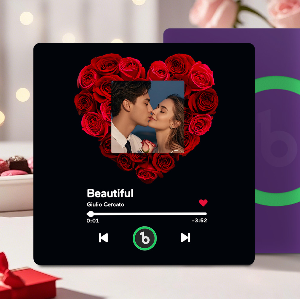 Custom Music & Photo Fridge Magnet Supports Bluetooth Connectivity