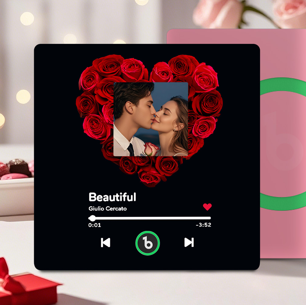 Custom Music & Photo Fridge Magnet Supports Bluetooth Connectivity