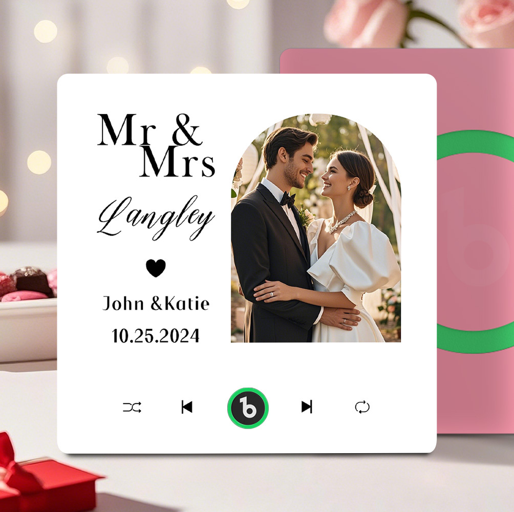 Custom Music And Photo Fridge Magnet Music Fridge Magnet for Wedding Gifts - Fridgebeats