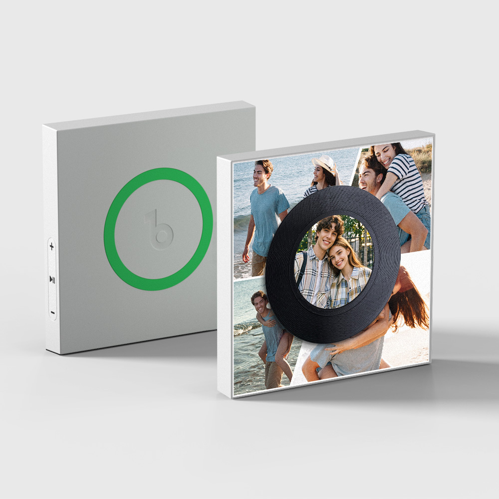 Custom Music Fridge Magnet Can Customize 1-6 Vinyl and Songs Personalized Fridge Magnet With Multi Photo Anniversary Gifts for Couple