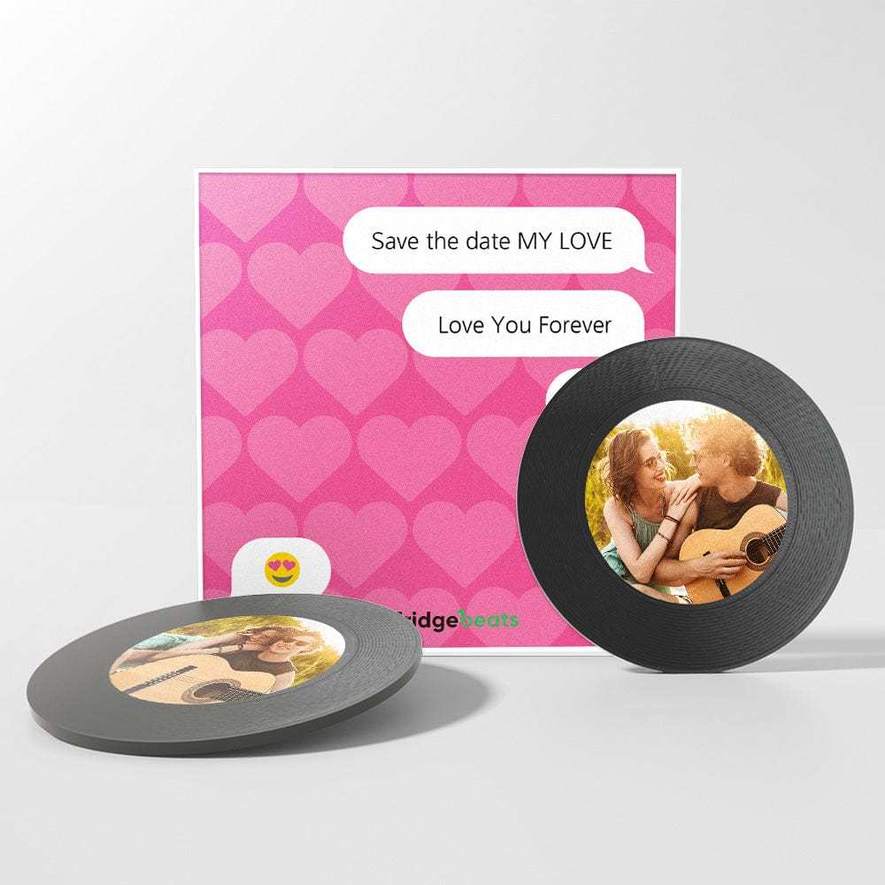 Custom Music & Photo Fridge Magnet Can Customize 1-6 Vinyl and Songs - GiftLab