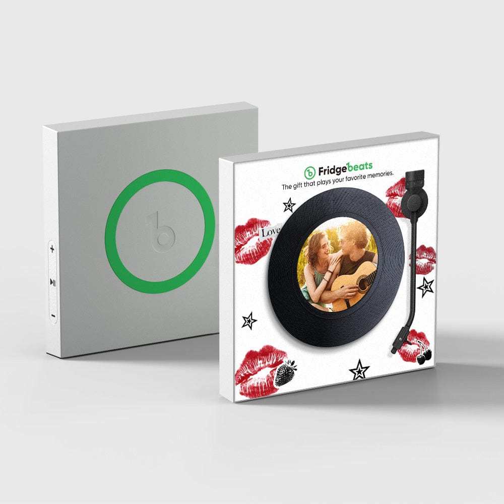 Custom Music & Photo Fridge Magnet Can Customize 1-6 Vinyl and Songs - GiftLab