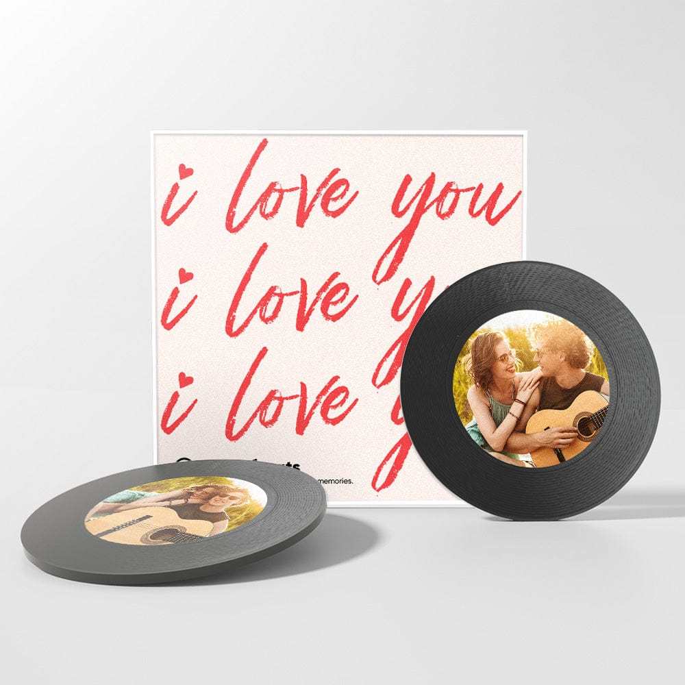 Custom Music & Photo Fridge Magnet Can Customize 1-6 Vinyl and Songs - GiftLab
