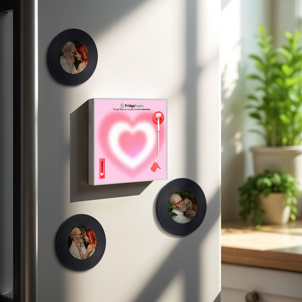 Custom Music & Photo Fridge Magnet Can Customize 1-6 Vinyl and Songs