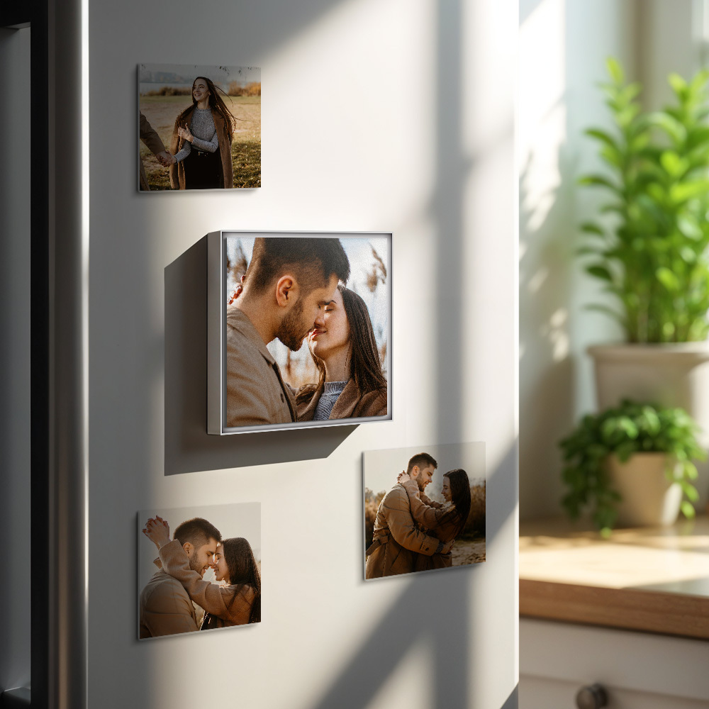 Custom Music & Photo Fridge Magnet Can Customize 1-6 Frame Art and Songs