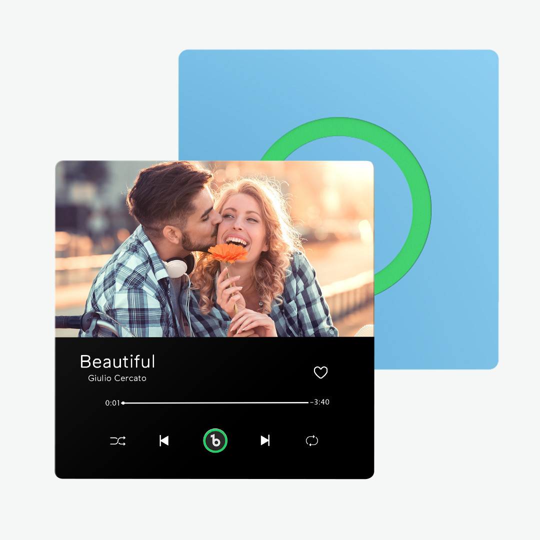 Custom Music & Photo Fridge Magnet FridgeBeats Pro Supports Bluetooth Connectivity Anniversary Gift for Couple