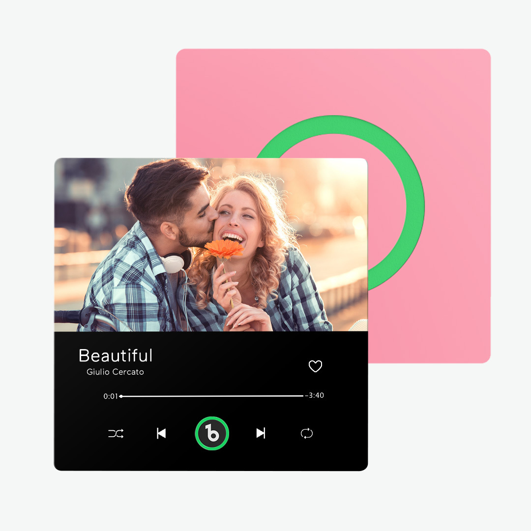 Custom Music & Photo Fridge Magnet FridgeBeats Pro Supports Bluetooth Connectivity Anniversary Gift for Couple