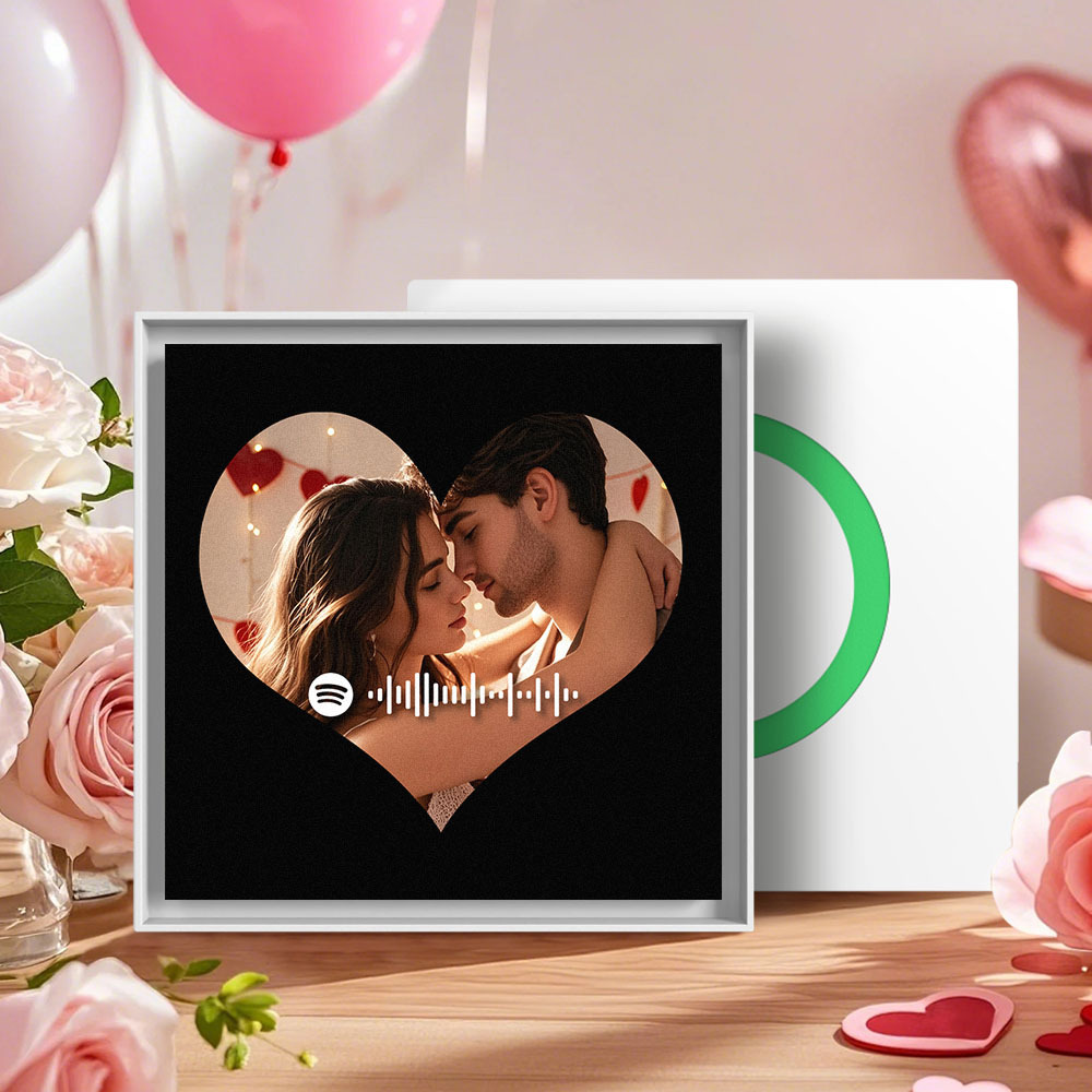 Custom Music & Photo Fridge Magnet Heart Shape Music Fridge Magnets Can Customize 1-6 Frame Art and Songs