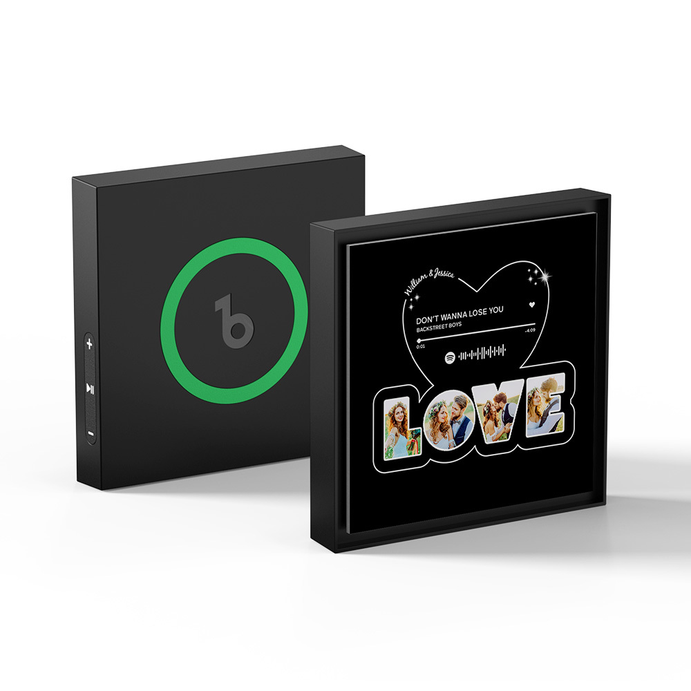 Custom Music Fridge Magnet Personalized Love Photos Can Customize 1-6 Frame Art and Songs Anniversary Gift