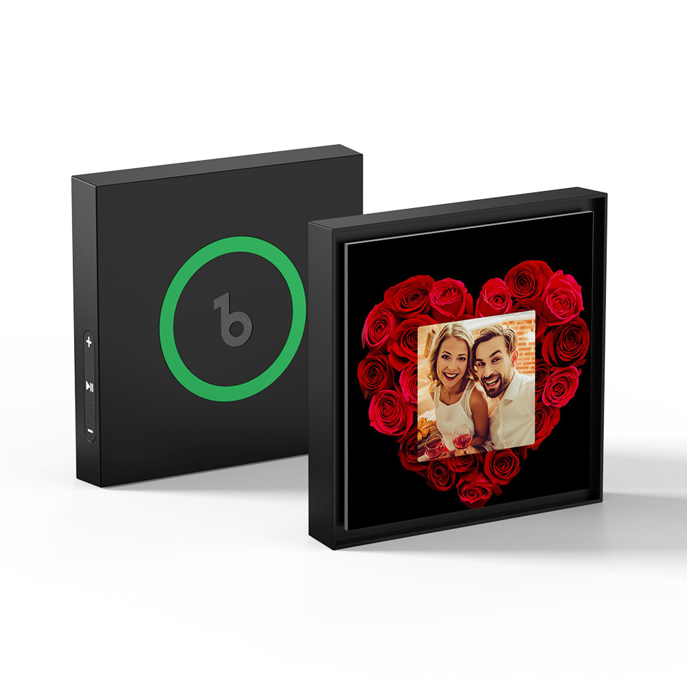 Custom Music & Photo Fridge Magnet Can Customize 1-6 Frame Art and Songs Rose Fridge Magnet