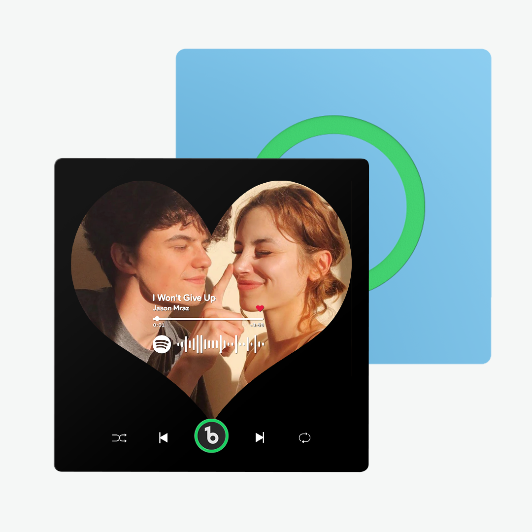 Custom Music Fridge Magnet Upgraded Heart Shaped Fridge Magnets Gifts for Couple - Fridgebeats