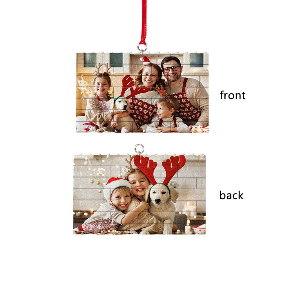 Custom Photo Building Brick Puzzle Photo Block Ornament Unique Christmas Gift - Giftlab