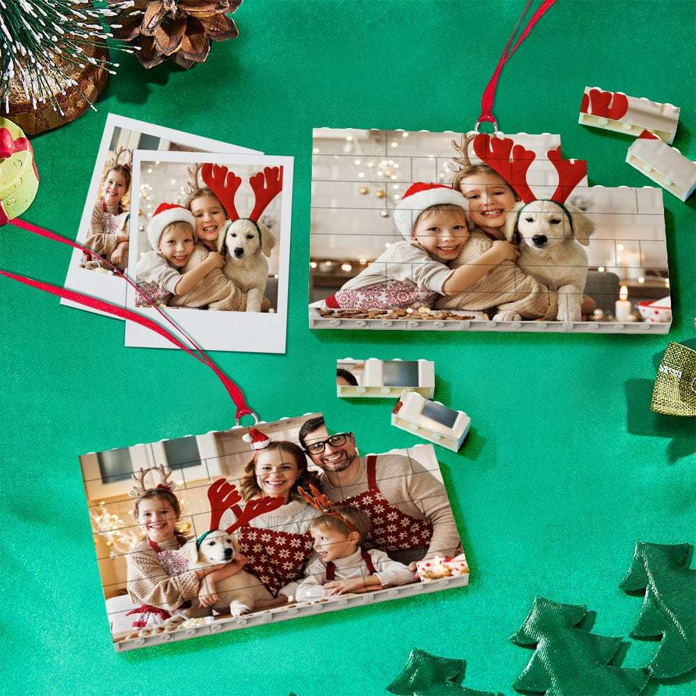 Custom Photo Building Brick Puzzle Photo Block Ornament Unique Christmas Gift - Giftlab
