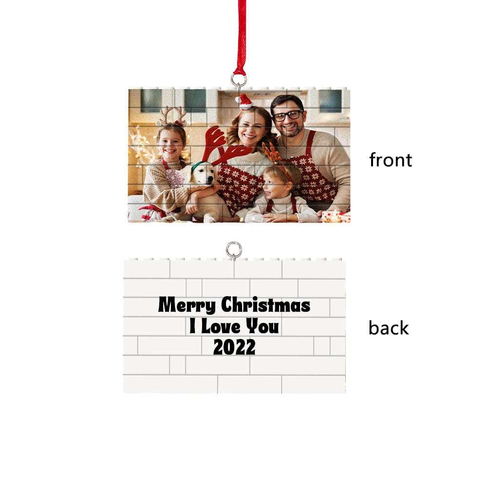 Custom Photo Building Brick Puzzle Photo Block Ornament Unique Christmas Gift - Giftlab