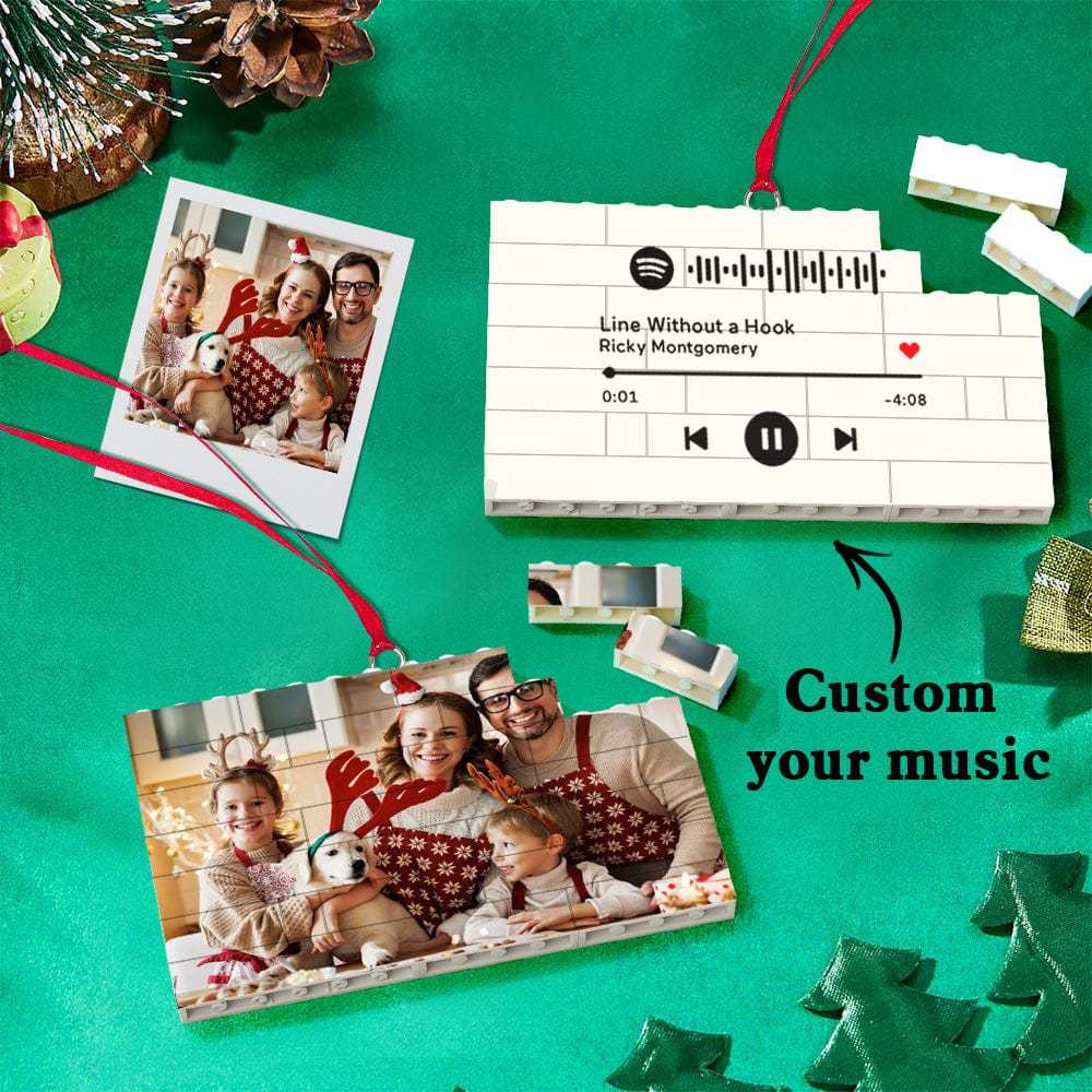 Custom Photo Building Brick Puzzle Photo Block Ornament Unique Christmas Gift - Giftlab