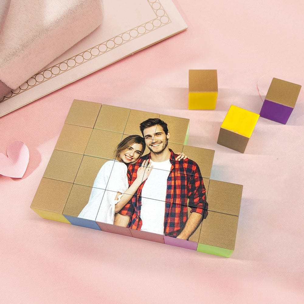 Custom Photo Magnetic Building Blocks Magnet Construction Cube Toys for Kids and Adults - GiftLab