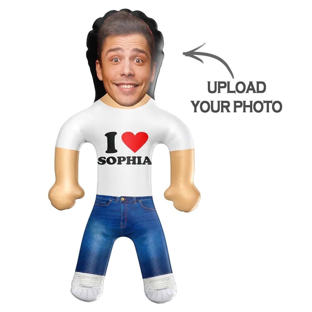 Personalized I Heart You Blow Up Dolls Custom Funny Inflatable Doll Gift for Her - Giftlab