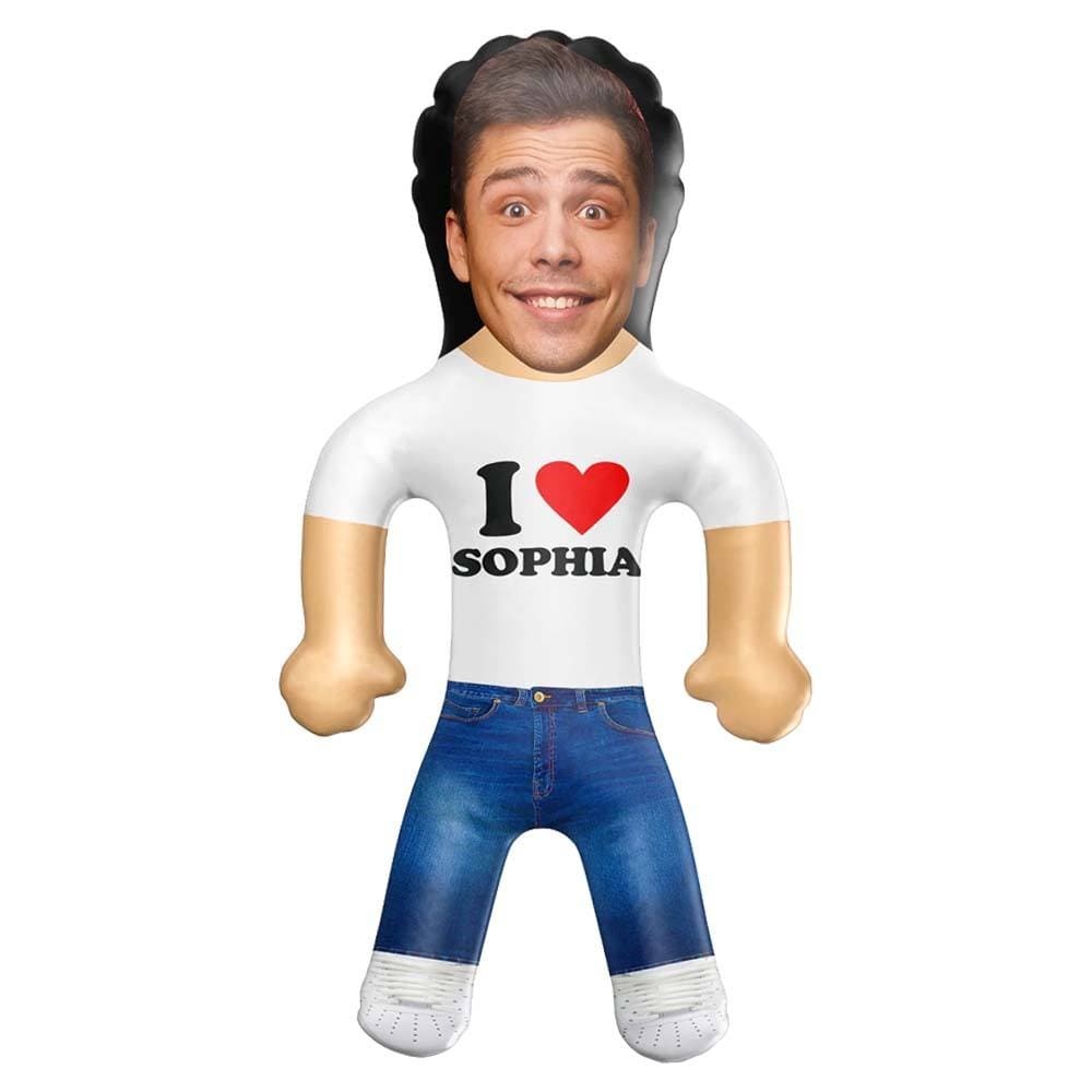 Personalized I Heart You Blow Up Dolls Custom Funny Inflatable Doll Gift for Her - Giftlab